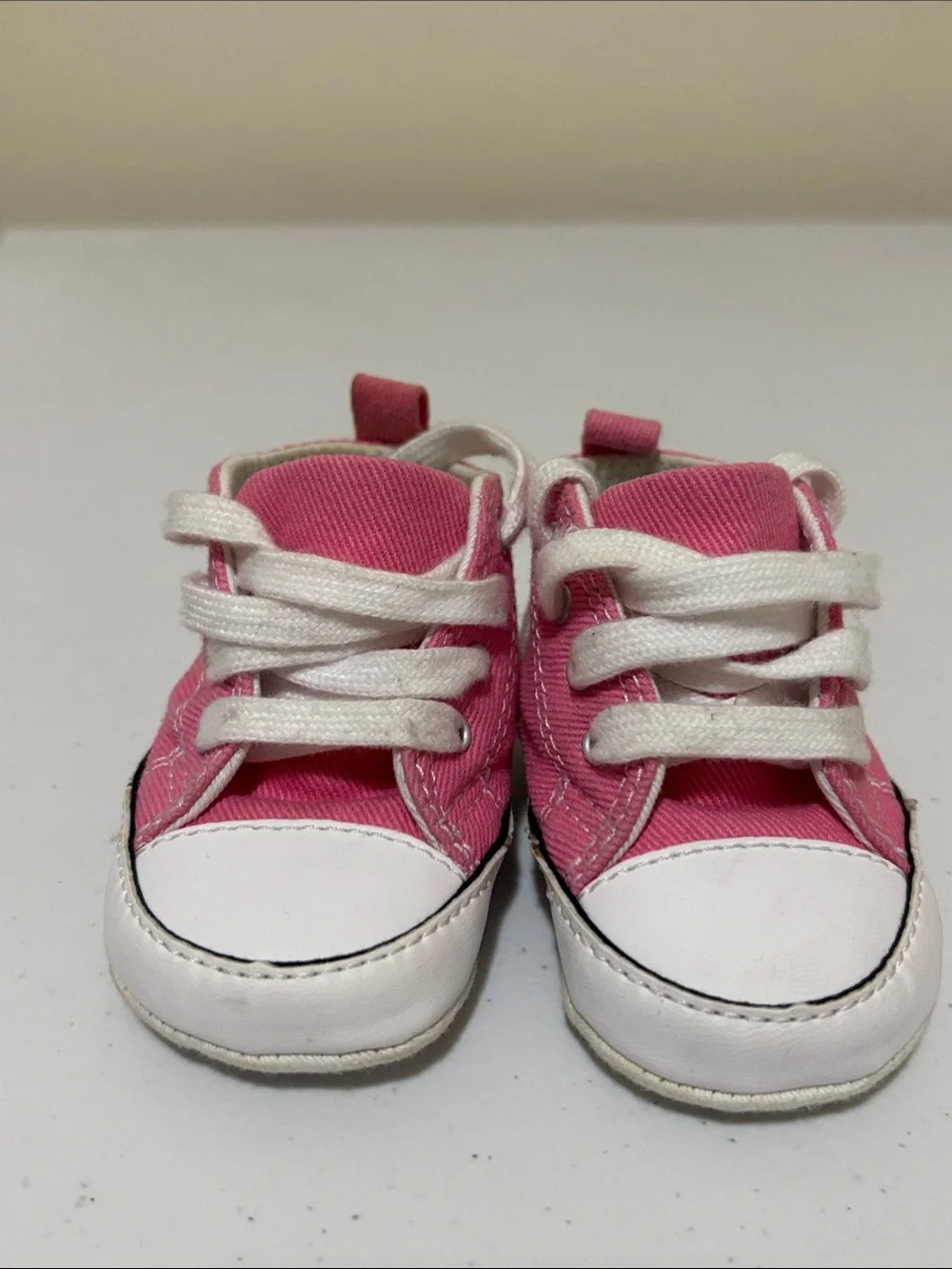 Converse Pink Canvas Kids Sneakers with White Accents